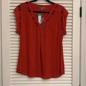 NWT Daniel Rainn Red top size 1X
